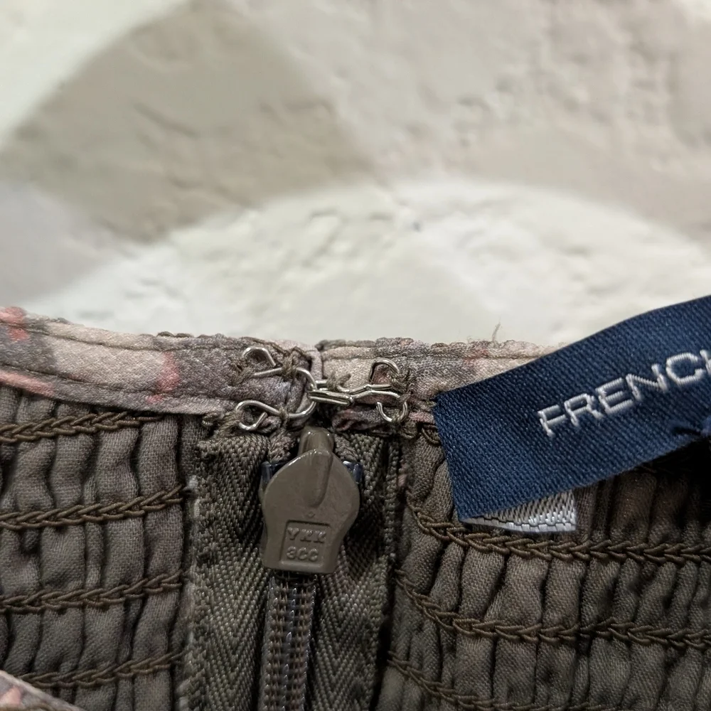 NWOT French Connection Erika Smocked Dropped Waist Mini Dress - Picture 9 of 10